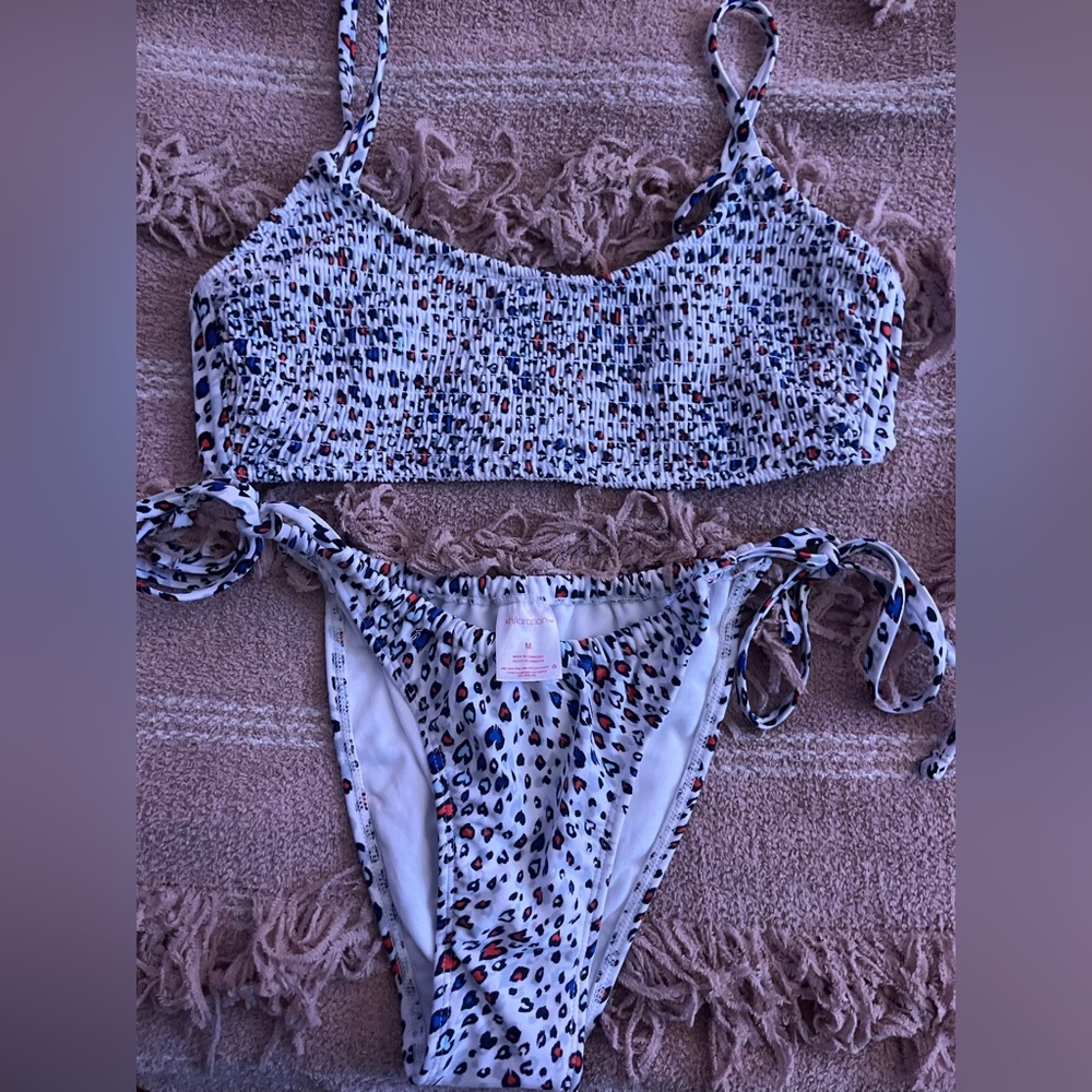 Target red, white and blue bikini set / top size large / bottoms size medium